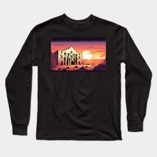 Texas Alamo at sunset Long Sleeve T-Shirt